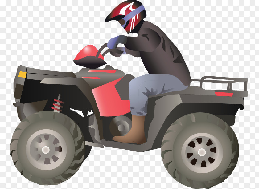 Hand-painted Figures Tractor Pattern Motorcycle Game All-terrain Vehicle Clip Art PNG