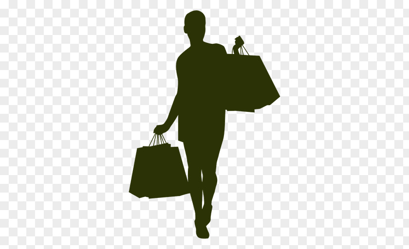 Silhouette Shopping Cart Bag Centre PNG