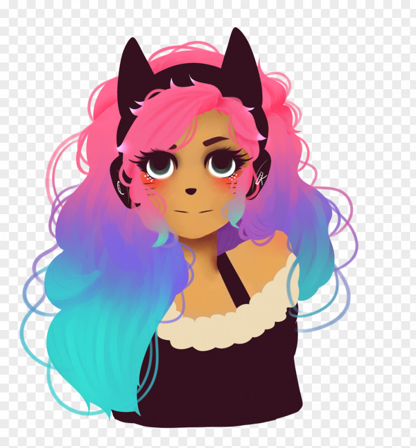 Coraline Art Black Hair Character Pink M Clip PNG