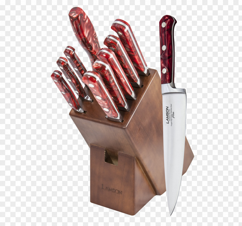 Kitchen Knife Block Chef's Steak Serrated Blade Cutlery PNG