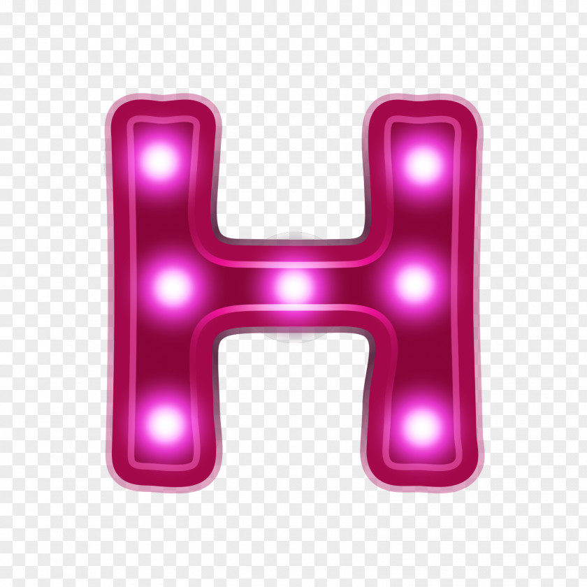 Neon Alphabet H Lighting Letter Em PNG