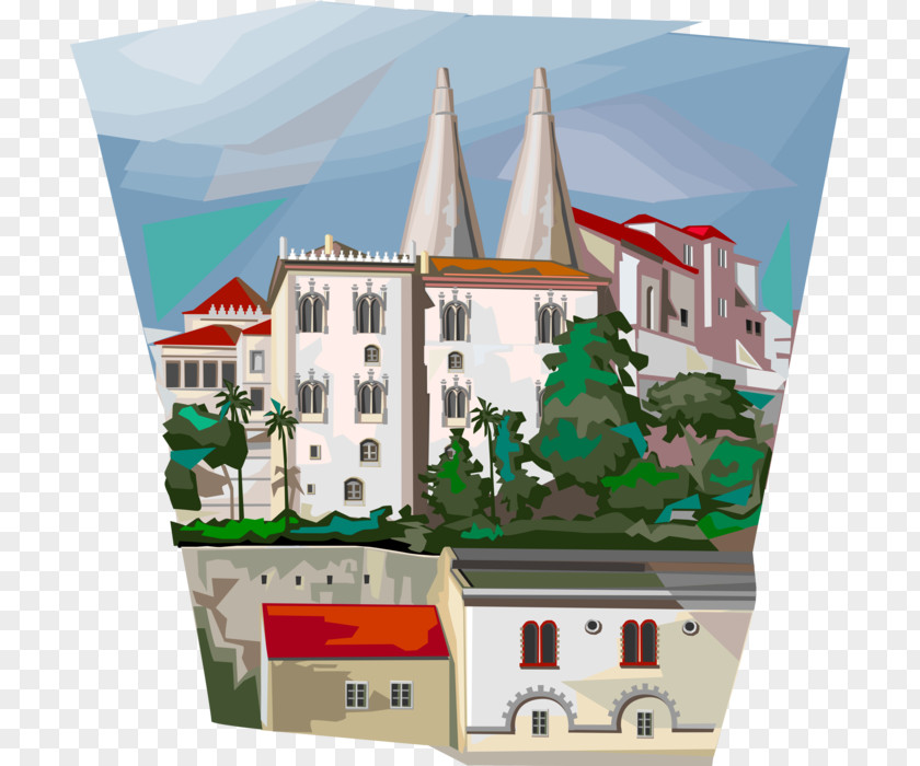 Steeple City Building Cartoon PNG