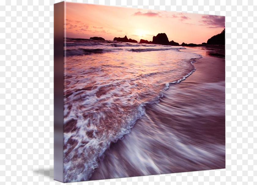 Surfing Shore Sunset Beach Desktop Wallpaper PNG