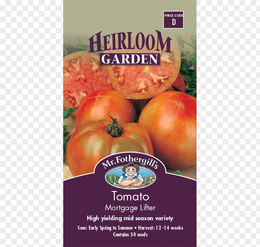 Tomato Watercolor Food Mortgage Lifter Seed Parsley Herb PNG