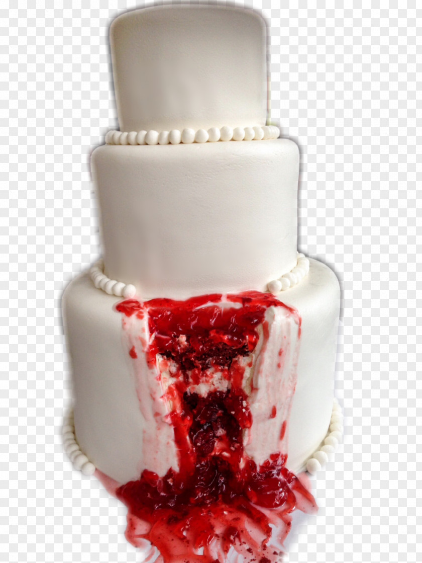 Wedding Cake Torte Red Velvet Halloween PNG