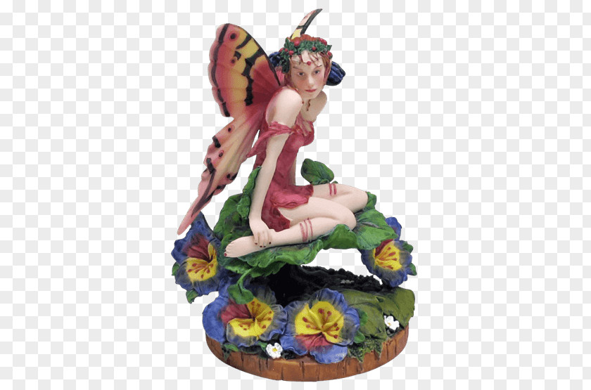 Fairy Figurine Flower Fairies Statue Pansy PNG