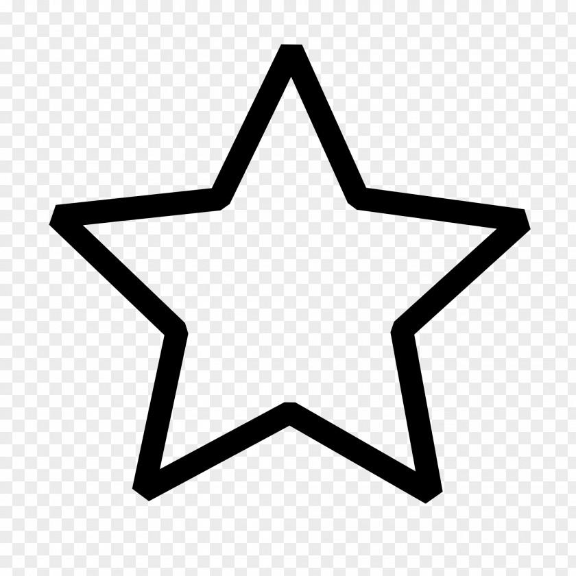 Golden Five Pointed Star PNG