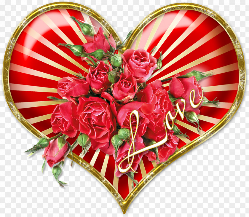 Valentine Dinner Garden Roses Love Heart PNG