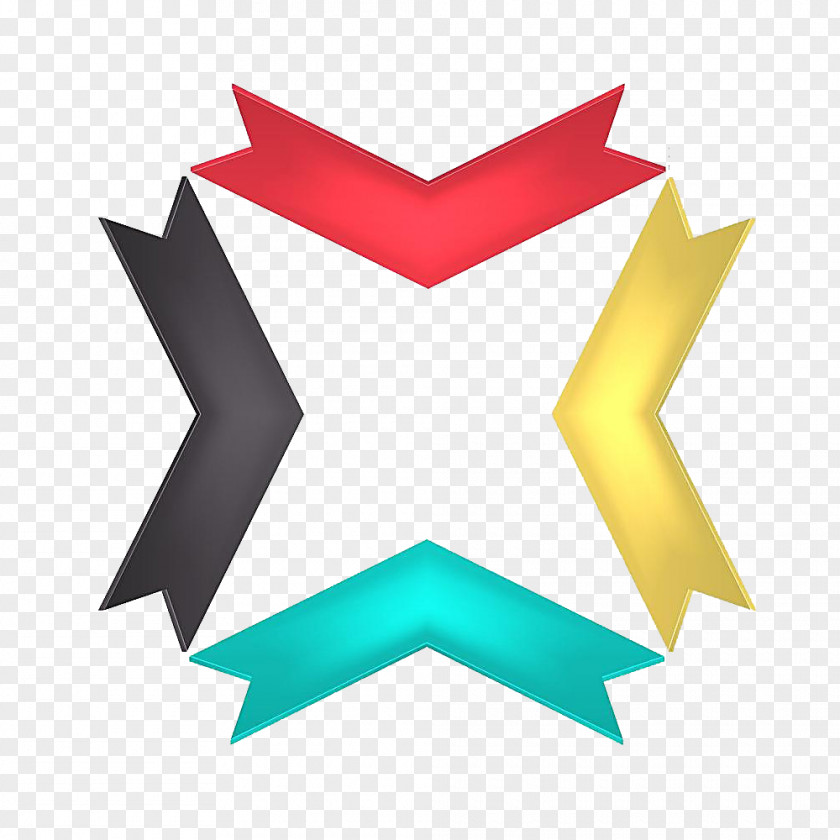 Color Polygonal Pattern Arrow PPT Icon PNG