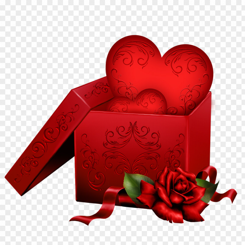 Devil Valentine's Day Gift Box Clip Art PNG