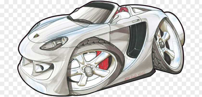 Porsche Carrera GT Alloy Wheel Sports Car Convertible Compact PNG