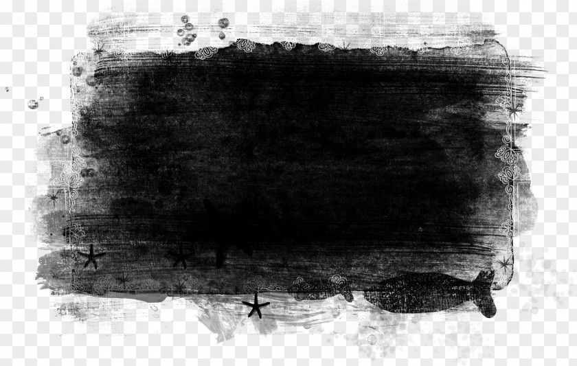 Debris Black Ink Monochrome Photography PNG