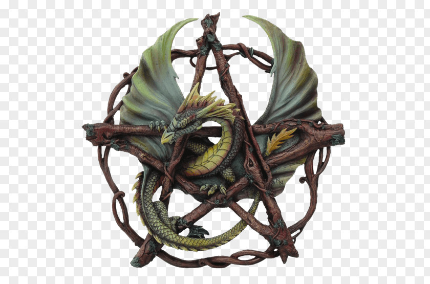 Dragon Pentagram Pentacle Wicca Magic PNG
