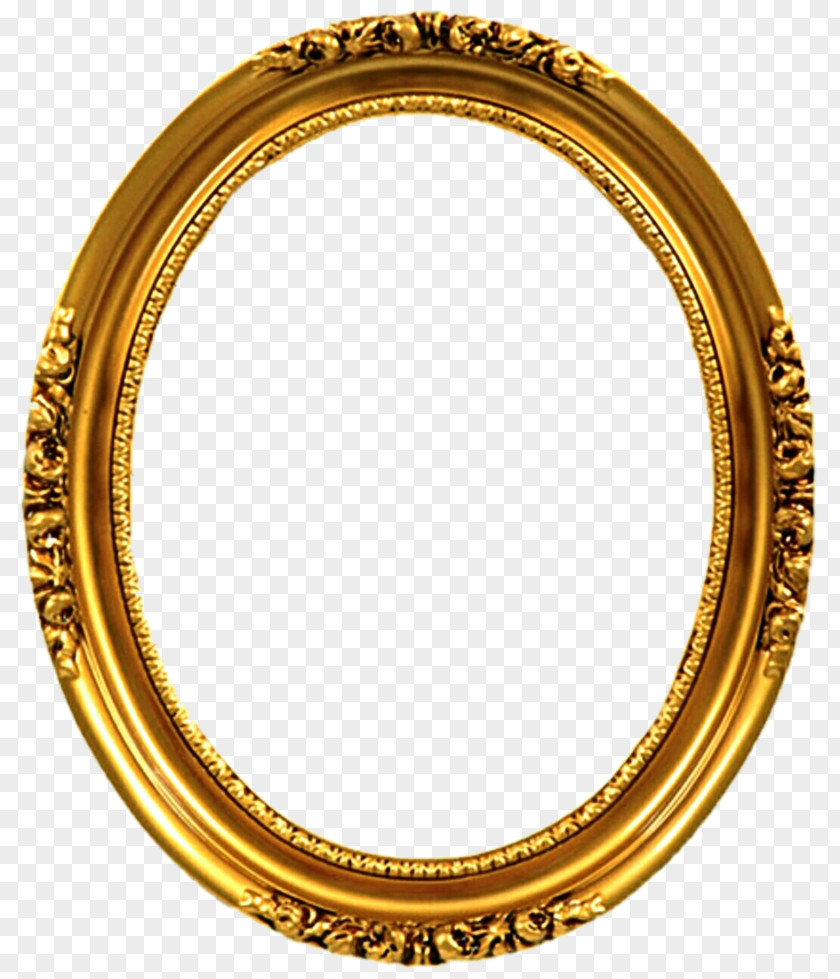 Mirror Picture Frames Gold Oval Decorative Arts Ornament PNG