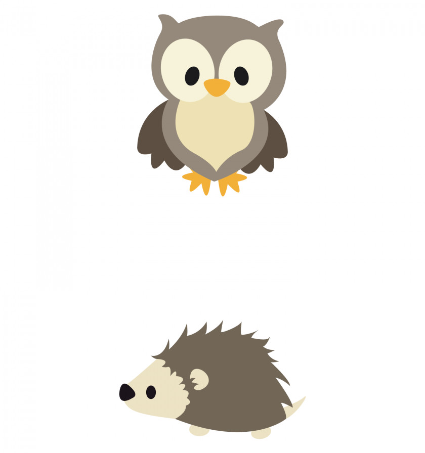 Hedgehog Squirrel Raccoon Woodland Clip Art PNG