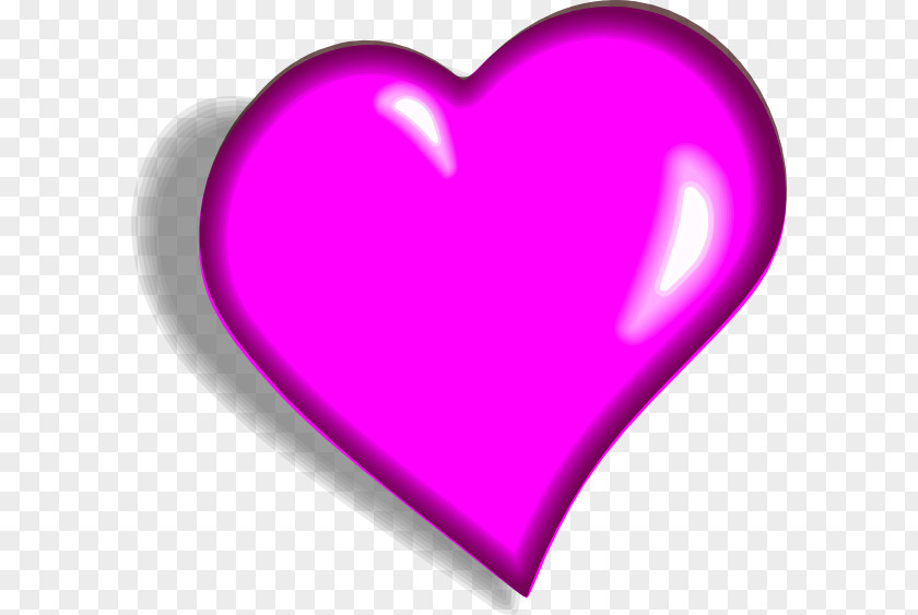 Hot Pink Heart Image Clip Art PNG