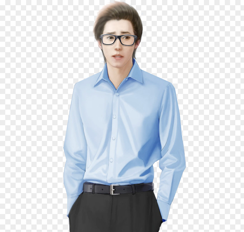 Man Middle Age Woman Old Dress Shirt PNG