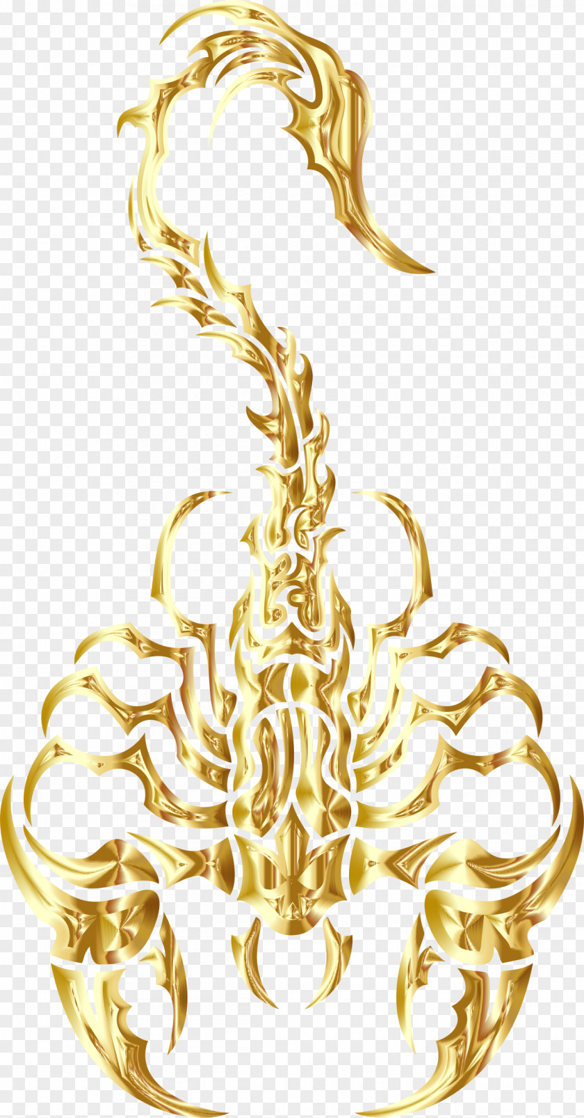 Sleek Scorpions Gold Clip Art PNG