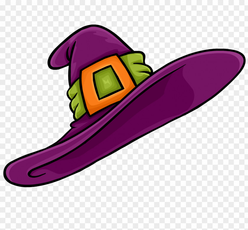 Purple Pirate Hat Club Penguin Witch Clip Art PNG