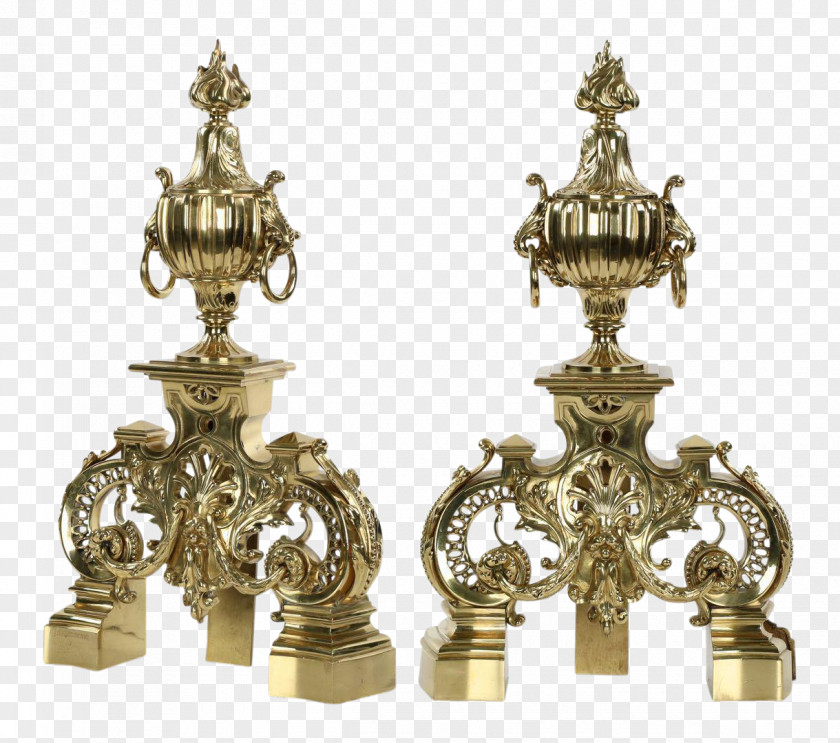 Brass Andiron Louis XVI Style Furniture Bronze PNG