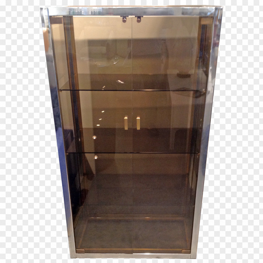 Glass Display Case Smoked Furniture Curio Cabinet PNG