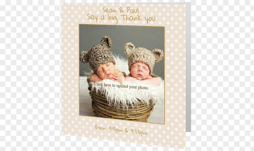 Twin Baby Announcement Birth Infant Thank You Girl PNG announcement Girl, Card Customisable clipart PNG