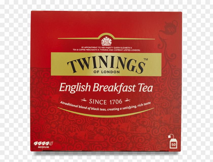 English Breakfast Prince Of Wales Tea Blend TWININGS 50pc 100G Puszka PNG