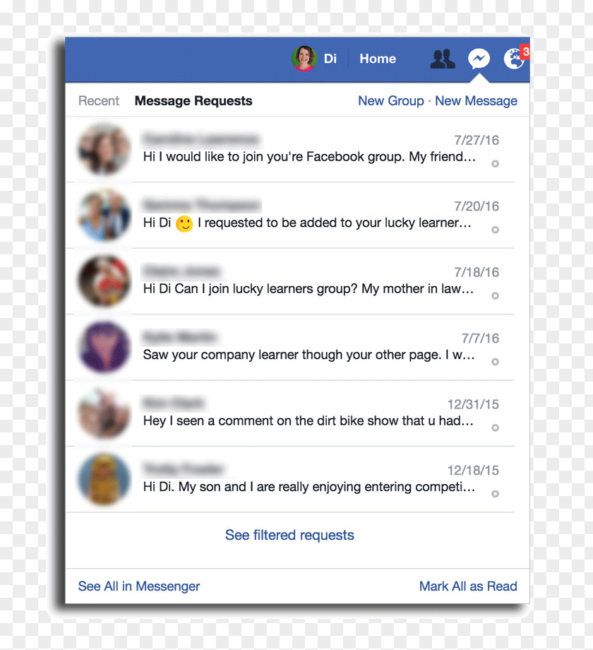 Facebook Messenger Message Messaging Apps Instagram PNG