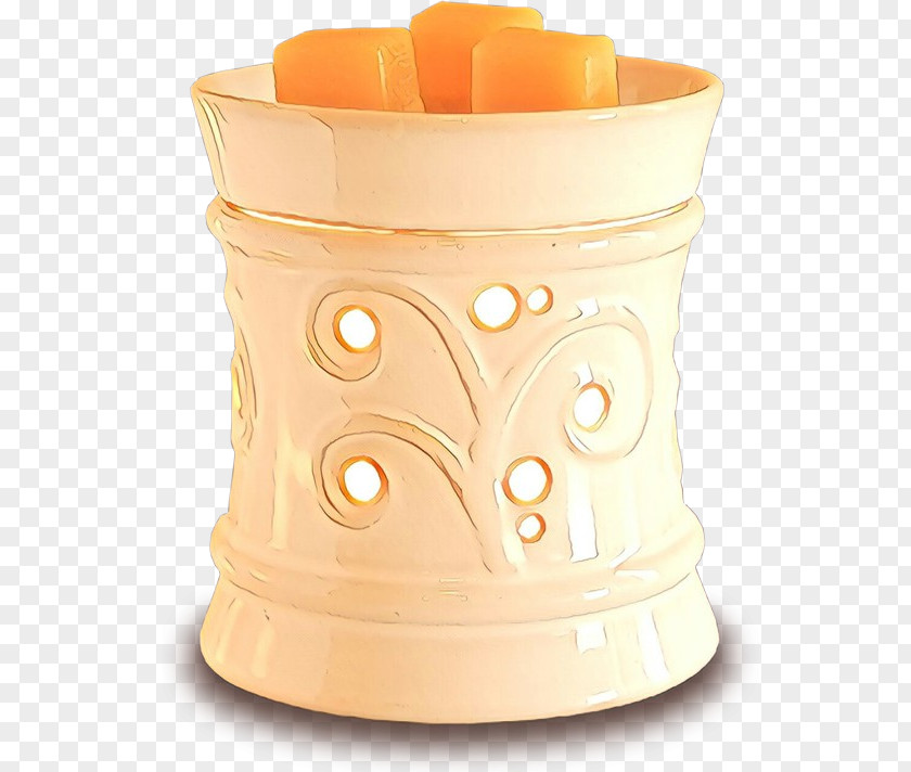Cylinder Beige Candle Holder Flameless Yellow Lighting PNG
