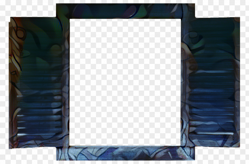 Mirror Rectangle Background Blue Frame PNG