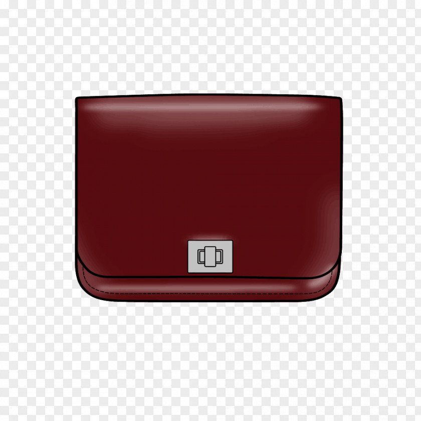 Oxblood Red Wallet Rectangle PNG