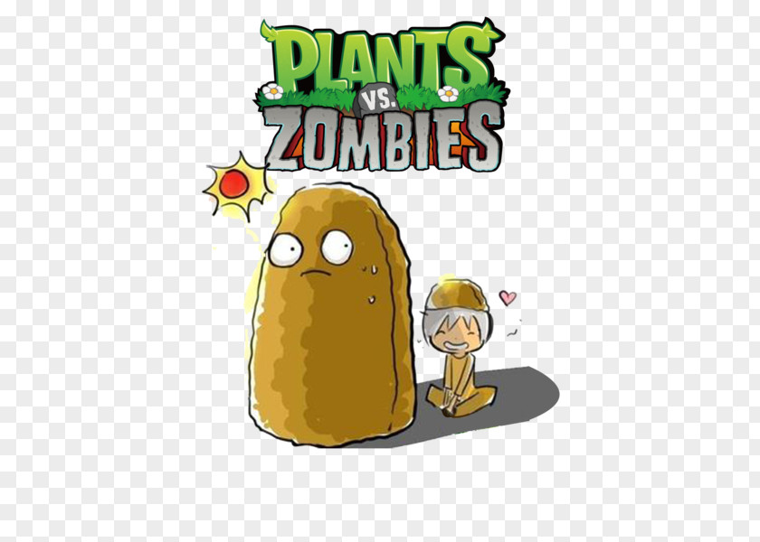 Plants Vs. Zombies Text Cartoon Yellow Character Illustration PNG