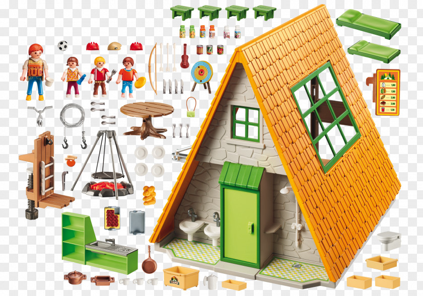 Play Mobil PLAYMOBIL Camping Lodge Accommodation Playmobil Excavator 5548 Summer Fun Chain Carousel With Colourful Lighting PNG