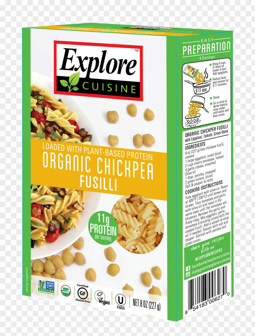 Chickpea Pasta Vegetarian Cuisine Fusilli Organic Food Lasagne PNG