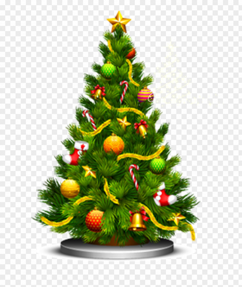 Christmas Tree Santa Claus Decoration Ornament PNG