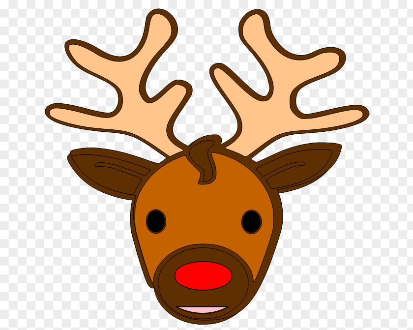 Deer Head Santa Claus's Reindeer Clip Art PNG