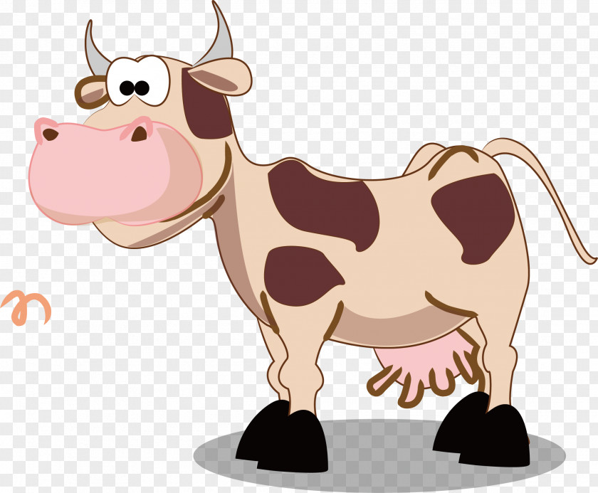 Lovely Big Cow Elements PNG
