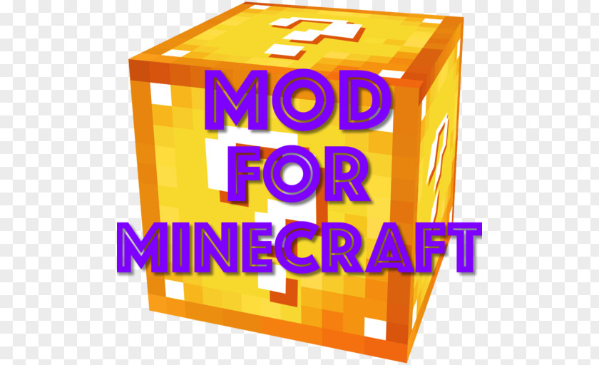 Lucky Block Mod Minecraft Brand Product Design PNG