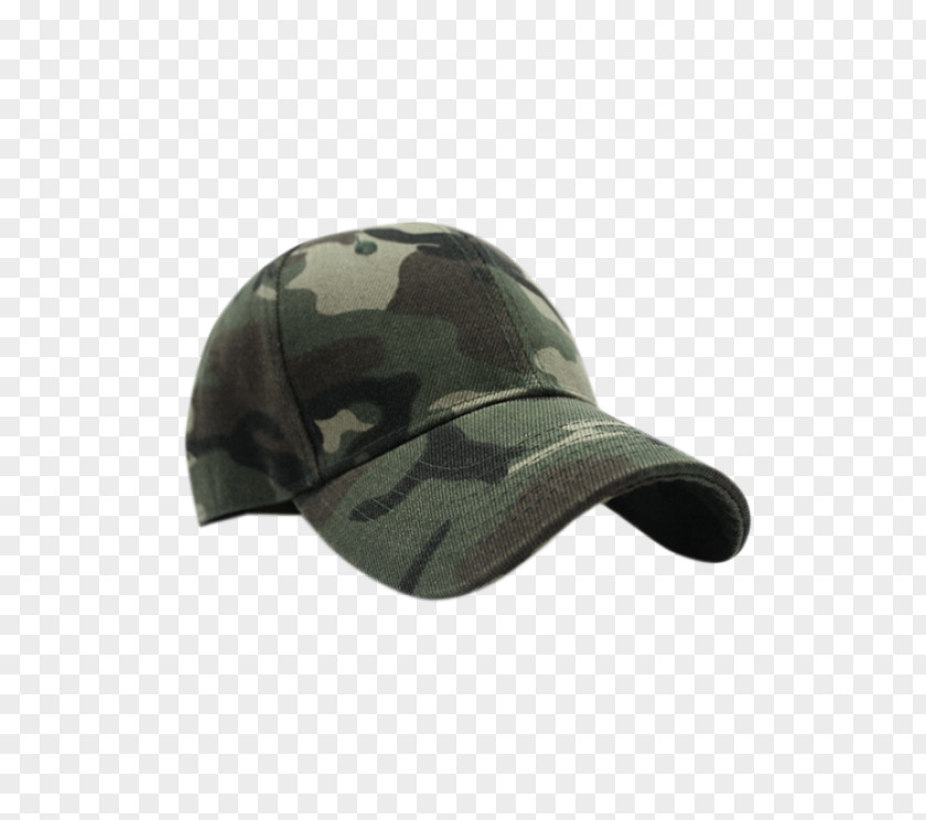 Blackish Green Baseball Cap Hat Camouflage Fashion PNG