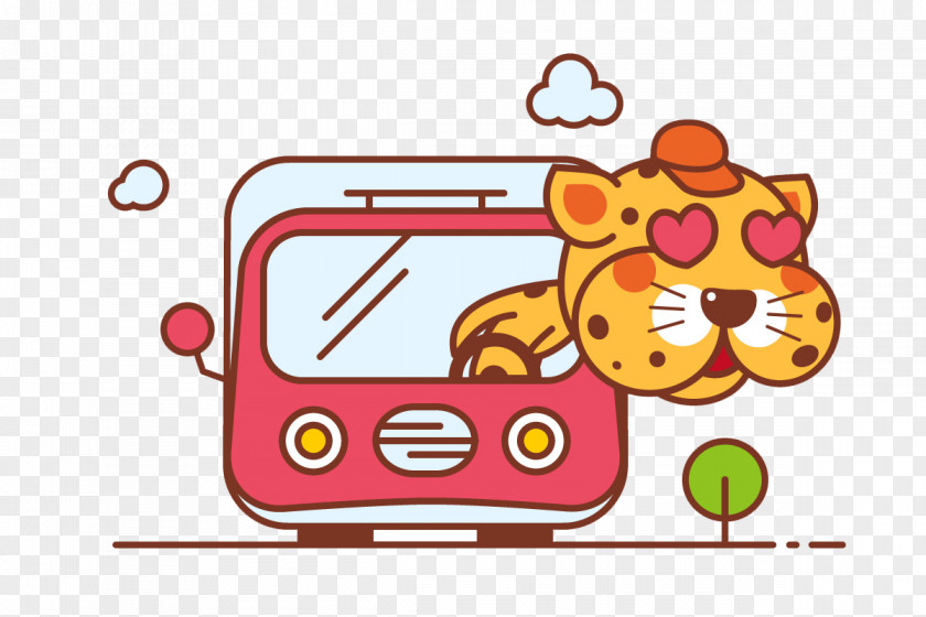 Driving The Probe Leopard Illustration PNG