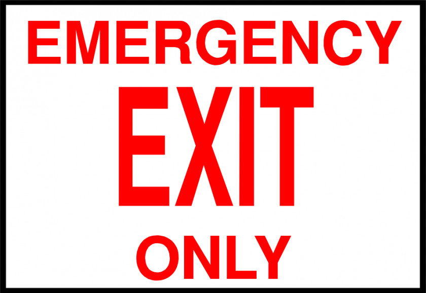 Emergency Images Exit Sign Safety Sticker PNG