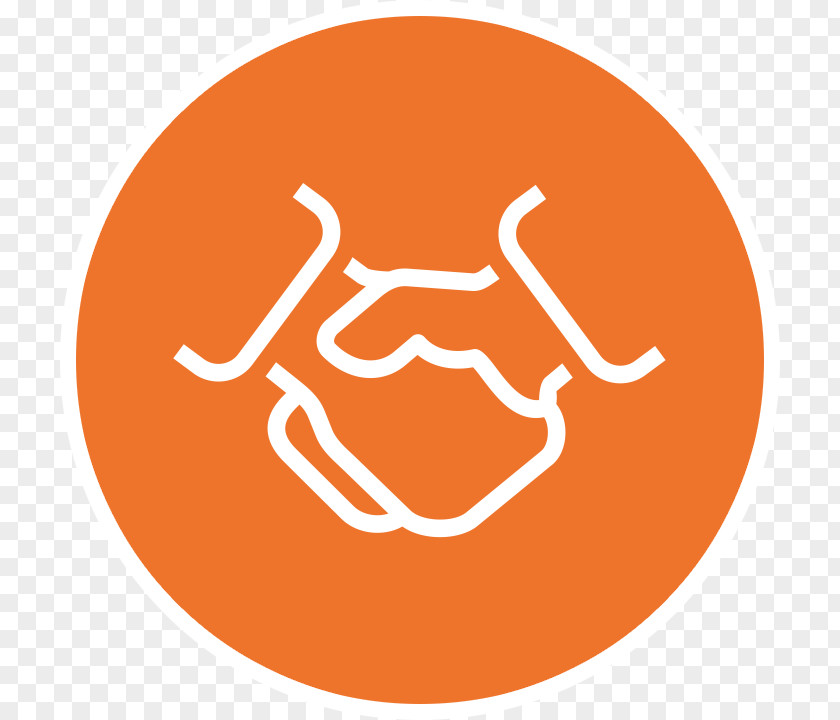 Orange Handshake Icon Business Management Consulting Organization Plan PNG