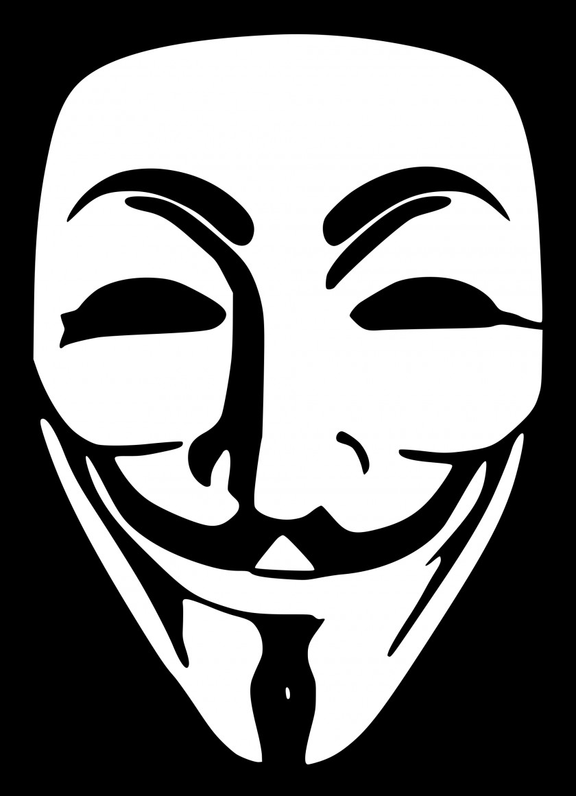 Anonymous Mask 2013 Singapore Cyberattacks Security Hacker Group Sticker PNG