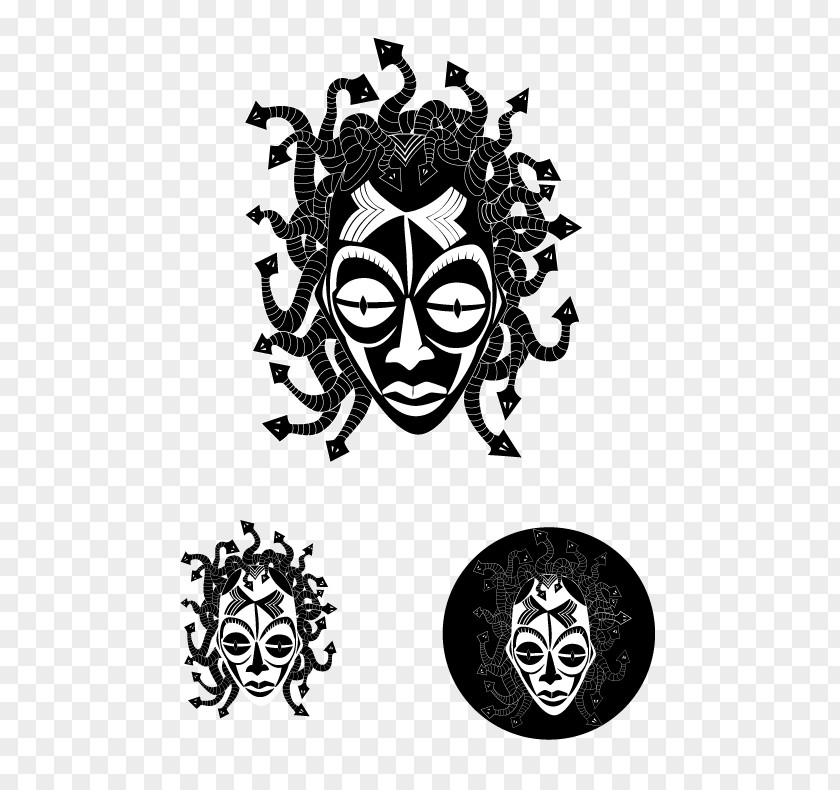 Blood Medusa Headgear Art Font PNG