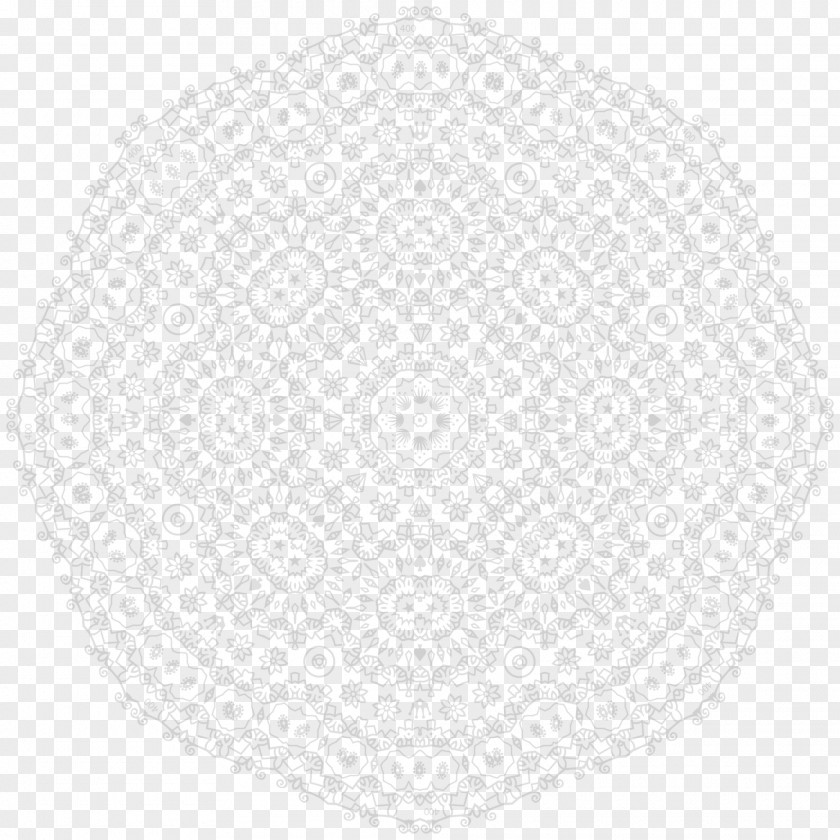 Laces Doily Place Mats Tableware Circle PNG