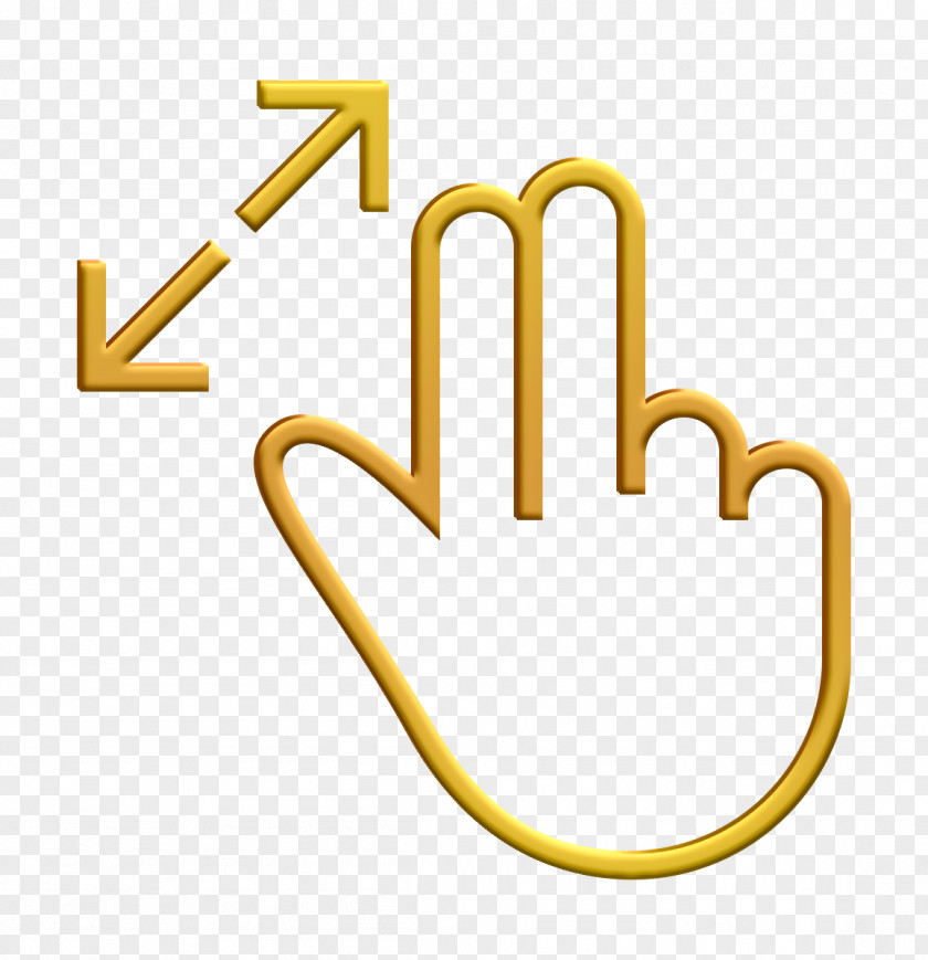 Logo Yellow Fingers Icon Gesture Hand PNG