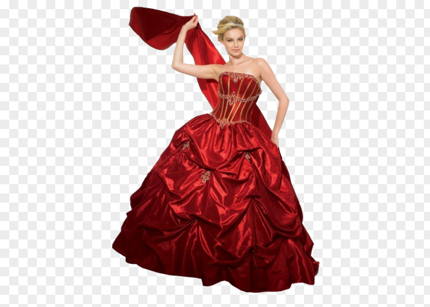Seri A Ball Gown Wedding Dress Red PNG