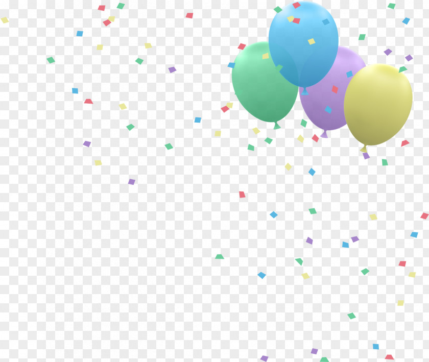 Party Supply Confetti Balloon Pattern PNG