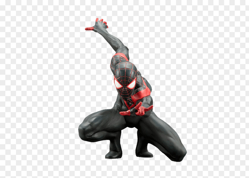 Spiderman Miles Morales Marvel ArtFX+ Ultimate Spider-Man Statue NOW! Universe Comics PNG