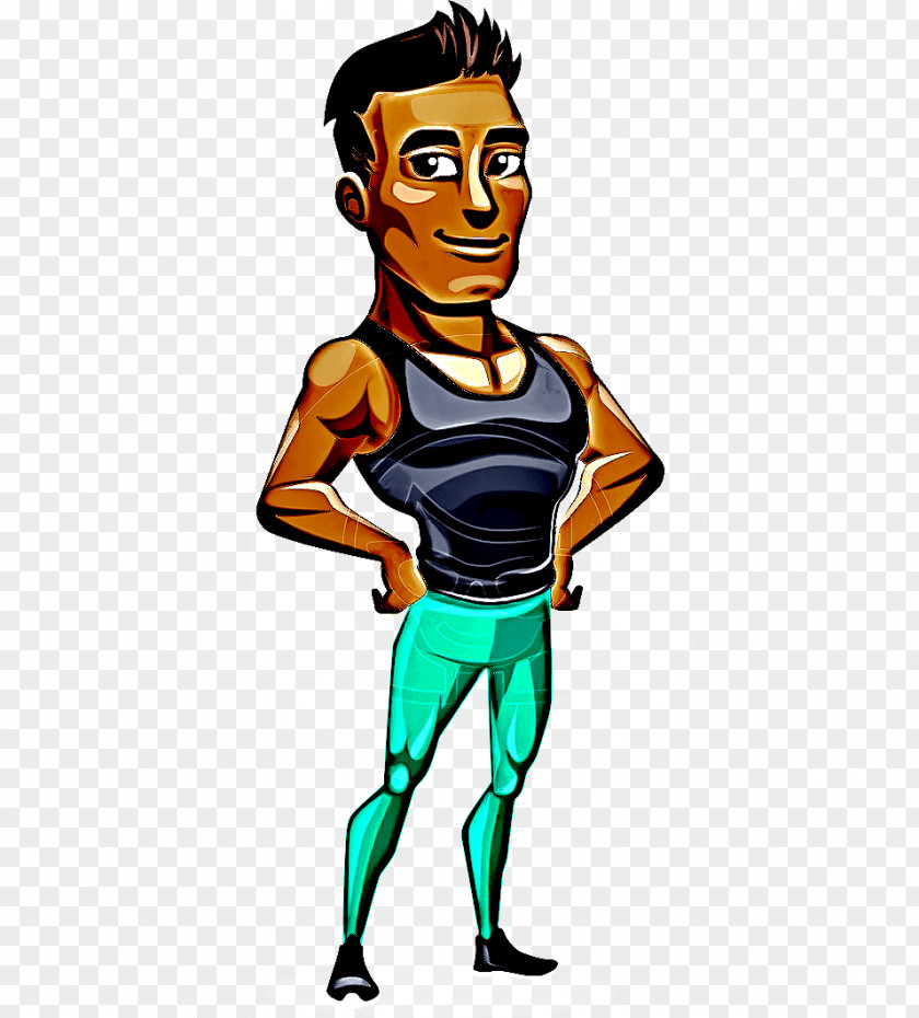 Style Running Cartoon Clip Art Standing Muscle Animation PNG